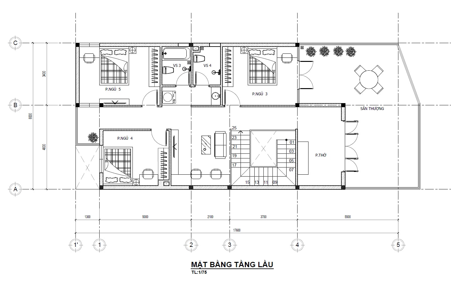 Nhà phố 2 tầng mẫu 3 - Sika Nam Cường